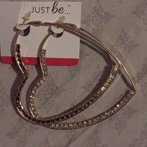 Beautiful heart hoop earrings
